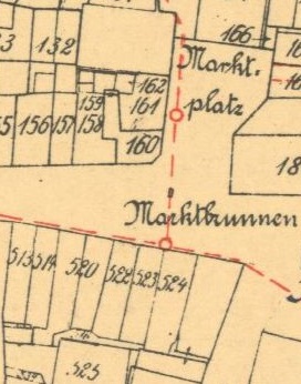 Das Grundstück von Leopold Bär (L-Nr. 523) auf einem Plan aus dem Jahr 1920. (Repro: Stadtarchiv Buchen)