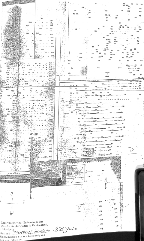 Lageplan jüdischer Friedhof