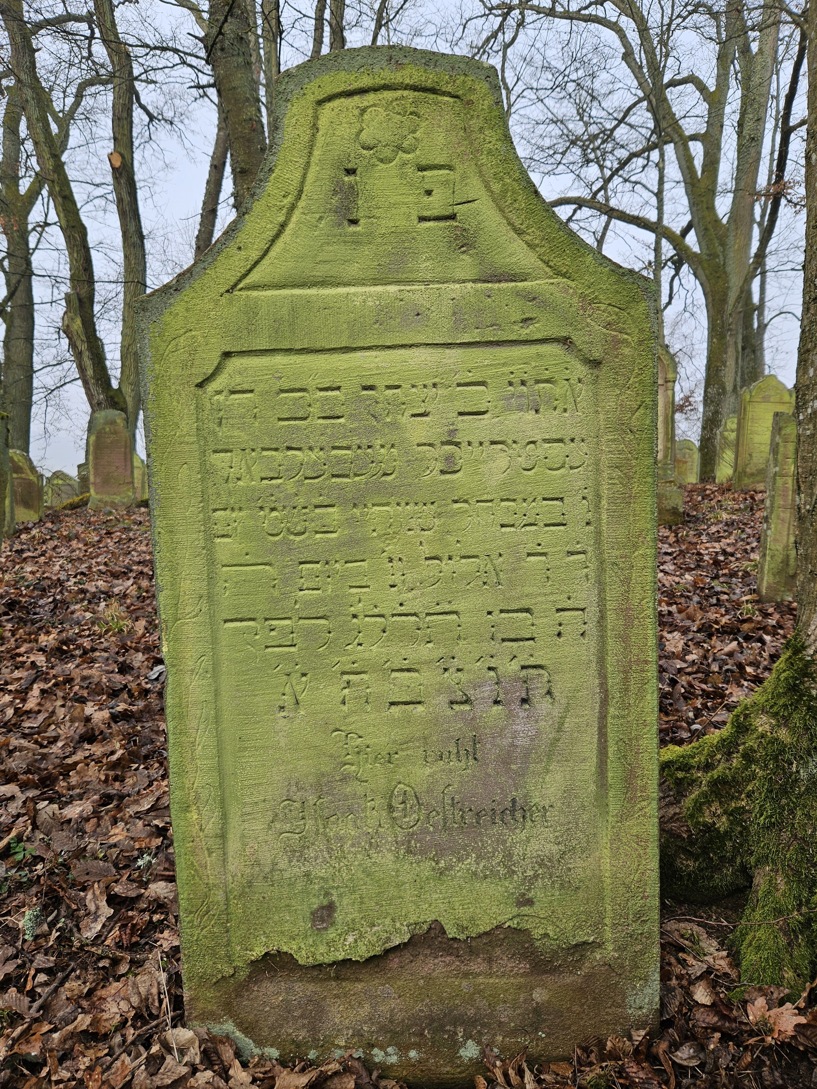 Grabstein von Isaak Oestreicher (Foto: Stadtarchiv Buchen)
