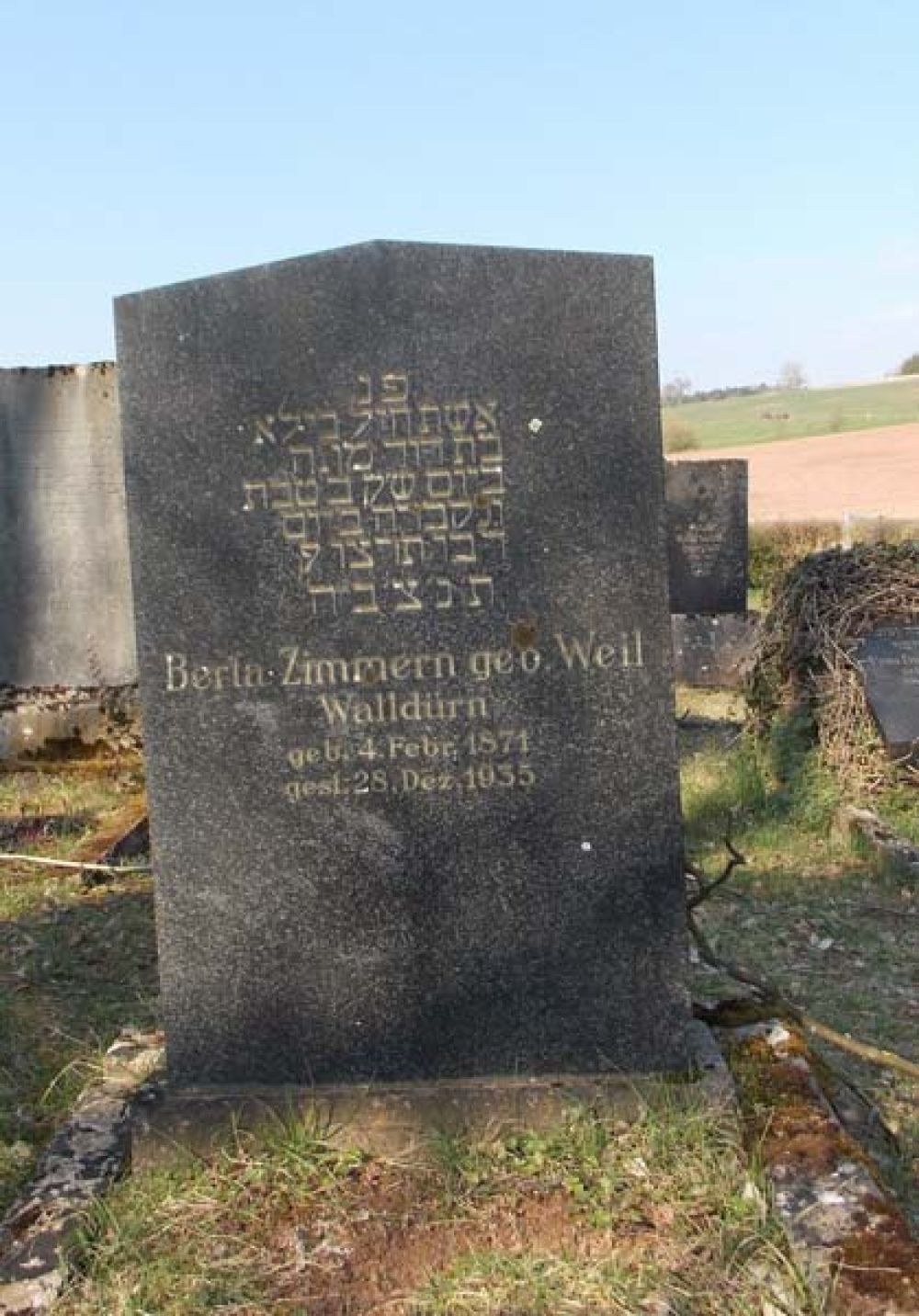 Das Grab von Berta Zimmern