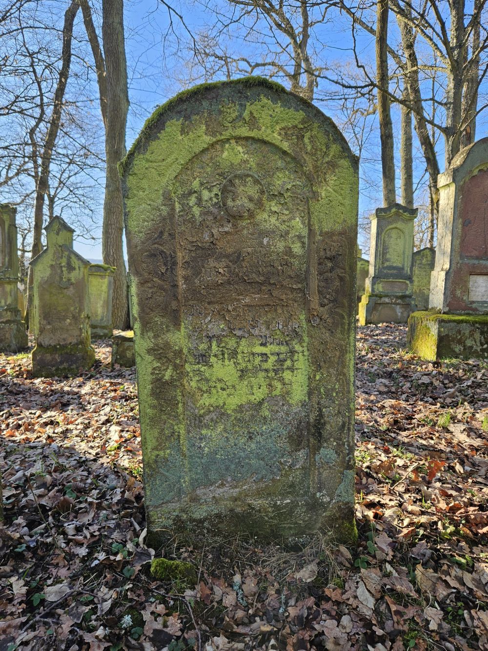 Grabstein von Maier Hirsch Freudenberger, Grab-Nr. 398; Quelle: Stadtarchiv Buchen