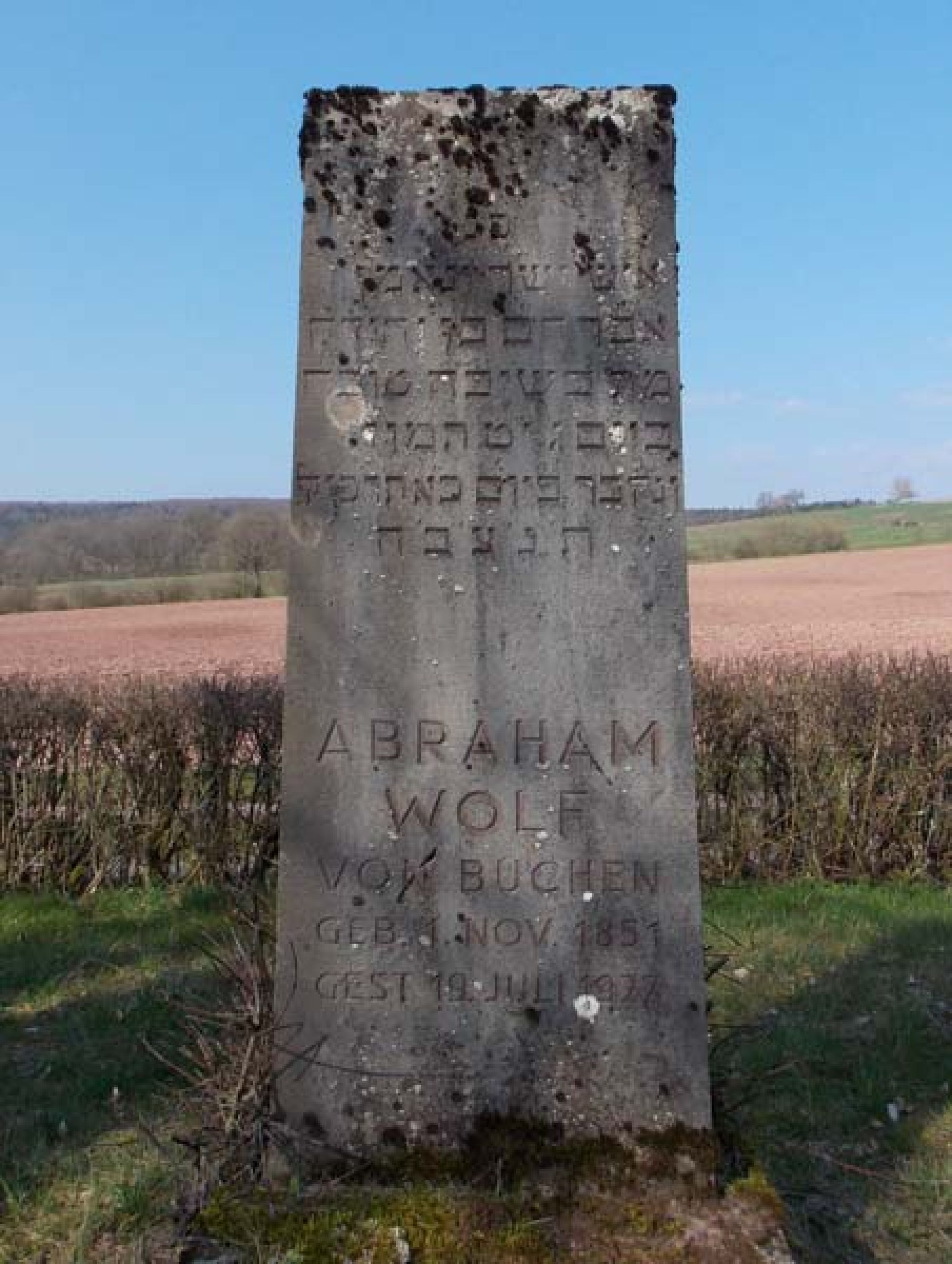 Das Grab von Abraham Wolf