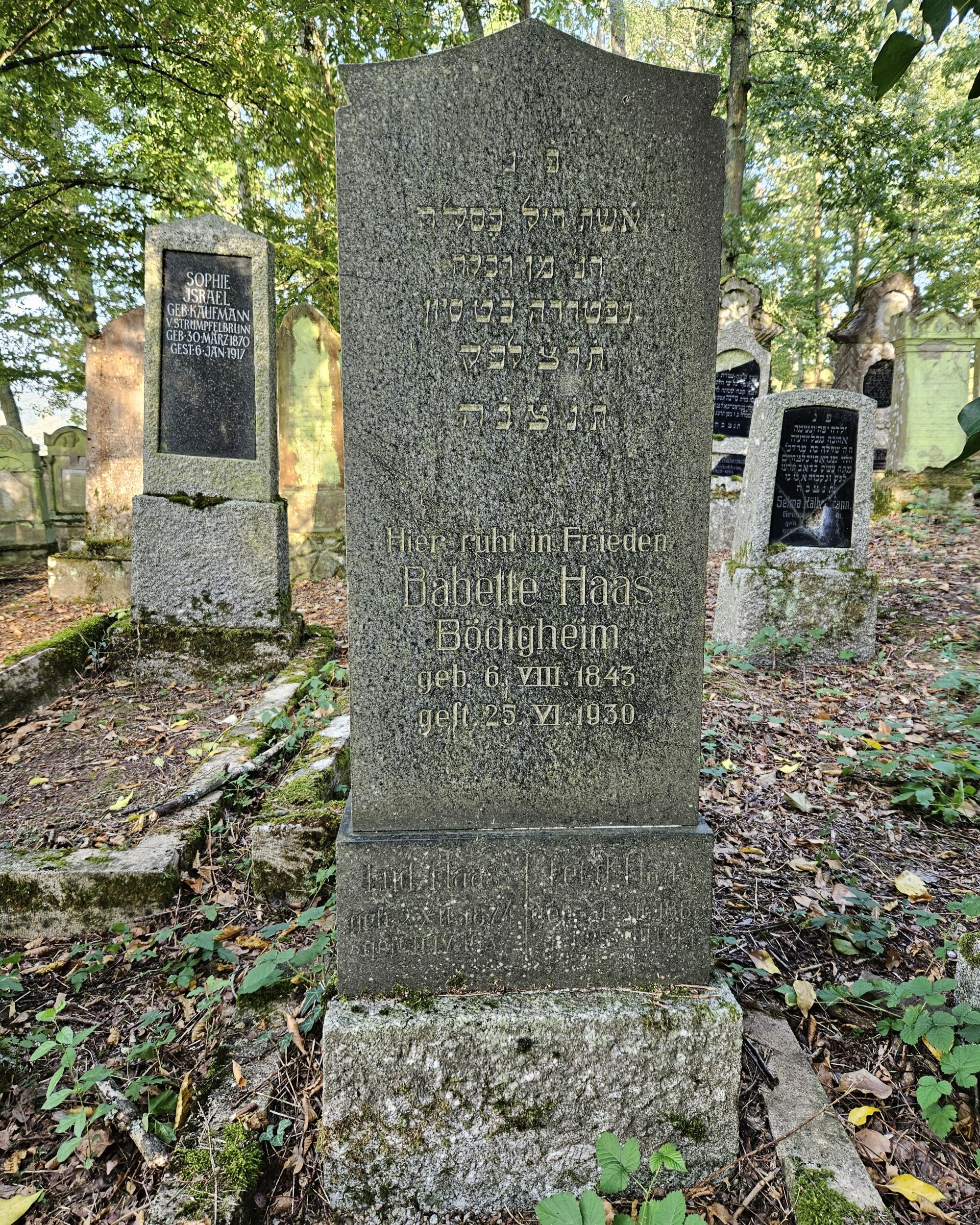 Familiengrab Haas Bödigheim (Foto: Stadtarchiv Buchen)